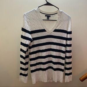 Tommy Hilfiger Stripe Sweater Top Size Large